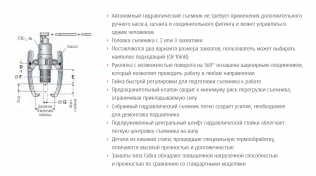 Подшипник Съемники подшипников Раздельный гидросъемник CK-105 с клещами стандартной длины с усилием 15 т. по выгодным ценам Арсеньев