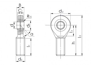 Подшипник Шарнирные головки с внешней резьбой Подшипник SAL 25 T/K (POS 25 L) по выгодным ценам Арсеньев